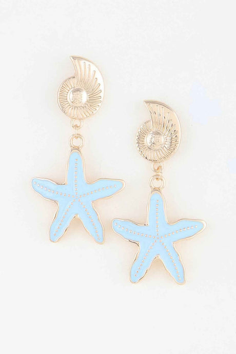 Summer Starfish Drop Earrings