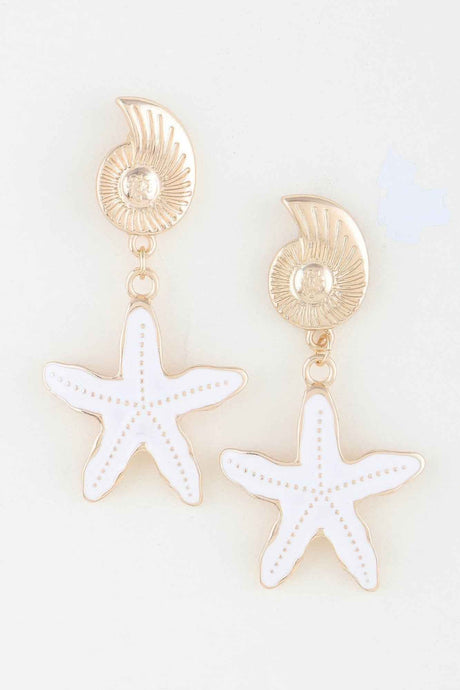 Summer Starfish Drop Earrings