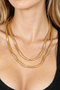 Polished Tube Chain Statement Necklace
