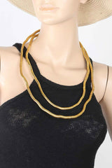Polished Tube Chain Statement Necklace