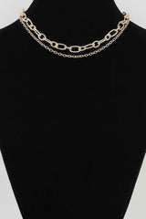 Double Polished Link Chain Choker Necklace