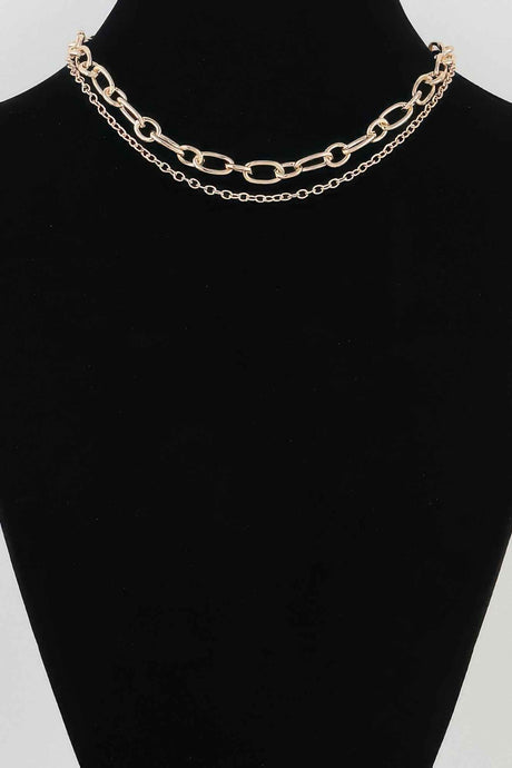Double Polished Link Chain Choker Necklace