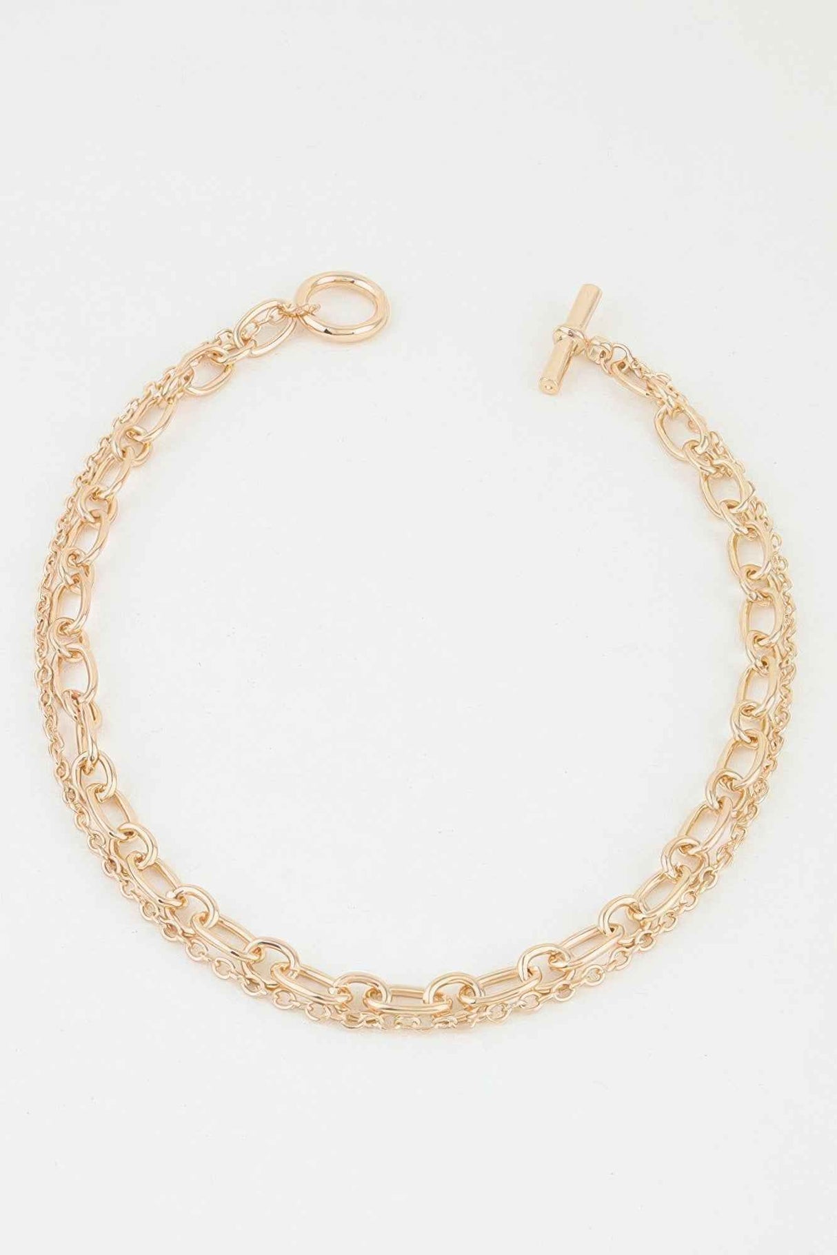 Double Polished Link Chain Choker Necklace