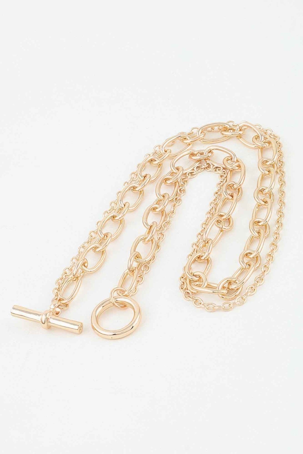 Double Polished Link Chain Choker Necklace