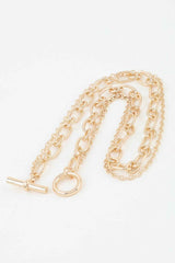 Double Polished Link Chain Choker Necklace