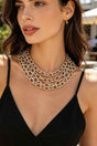 Multi Polished Link Chain Choker Necklace