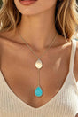 Double Pendant Drop Chain Necklace