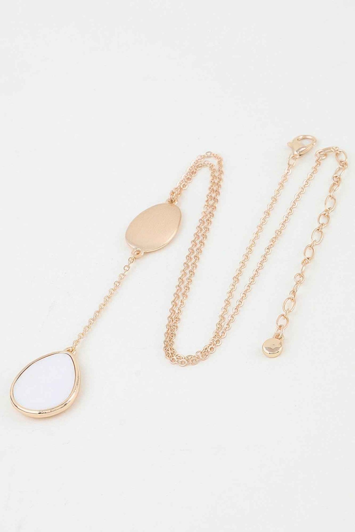 Double Pendant Drop Chain Necklace