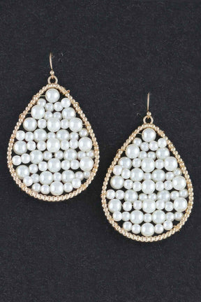 Pearls In A Teardrop Earrings