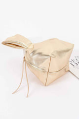 Faux Leather Wrist Bag