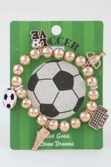 Game Day Glory Soccer Charm Bracelet