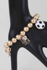 Game Day Glory Soccer Charm Bracelet