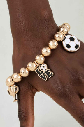 Game Day Glory Soccer Charm Bracelet