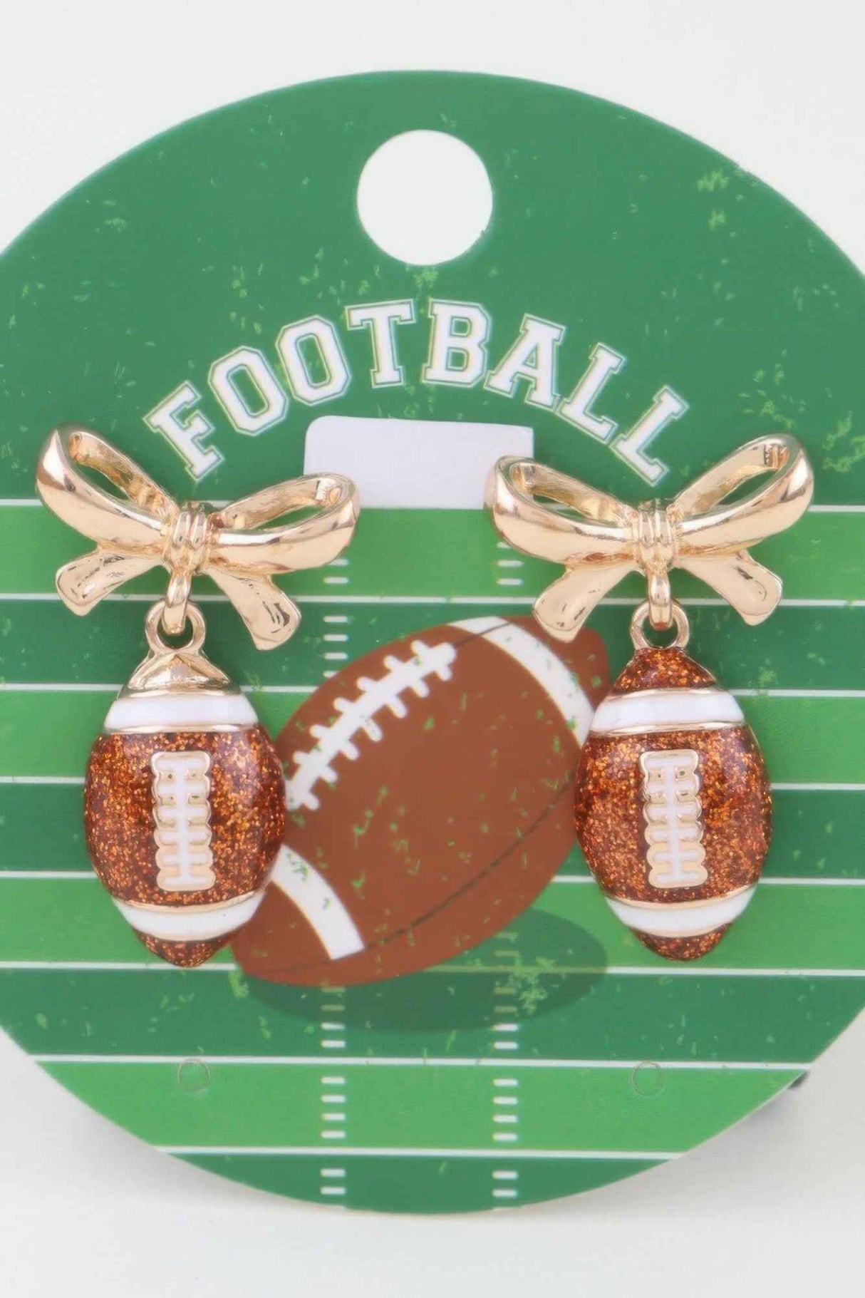 Game Day Coquette Football Earrings