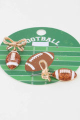 Game Day Coquette Football Earrings
