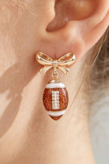 Game Day Coquette Football Earrings