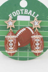 Game Day Glam Football Earrings