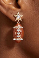 Game Day Glam Football Earrings