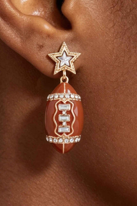 Game Day Glam Football Earrings