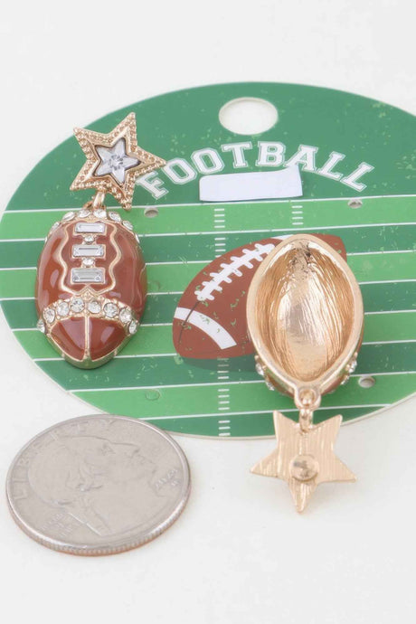 Game Day Glam Football Earrings