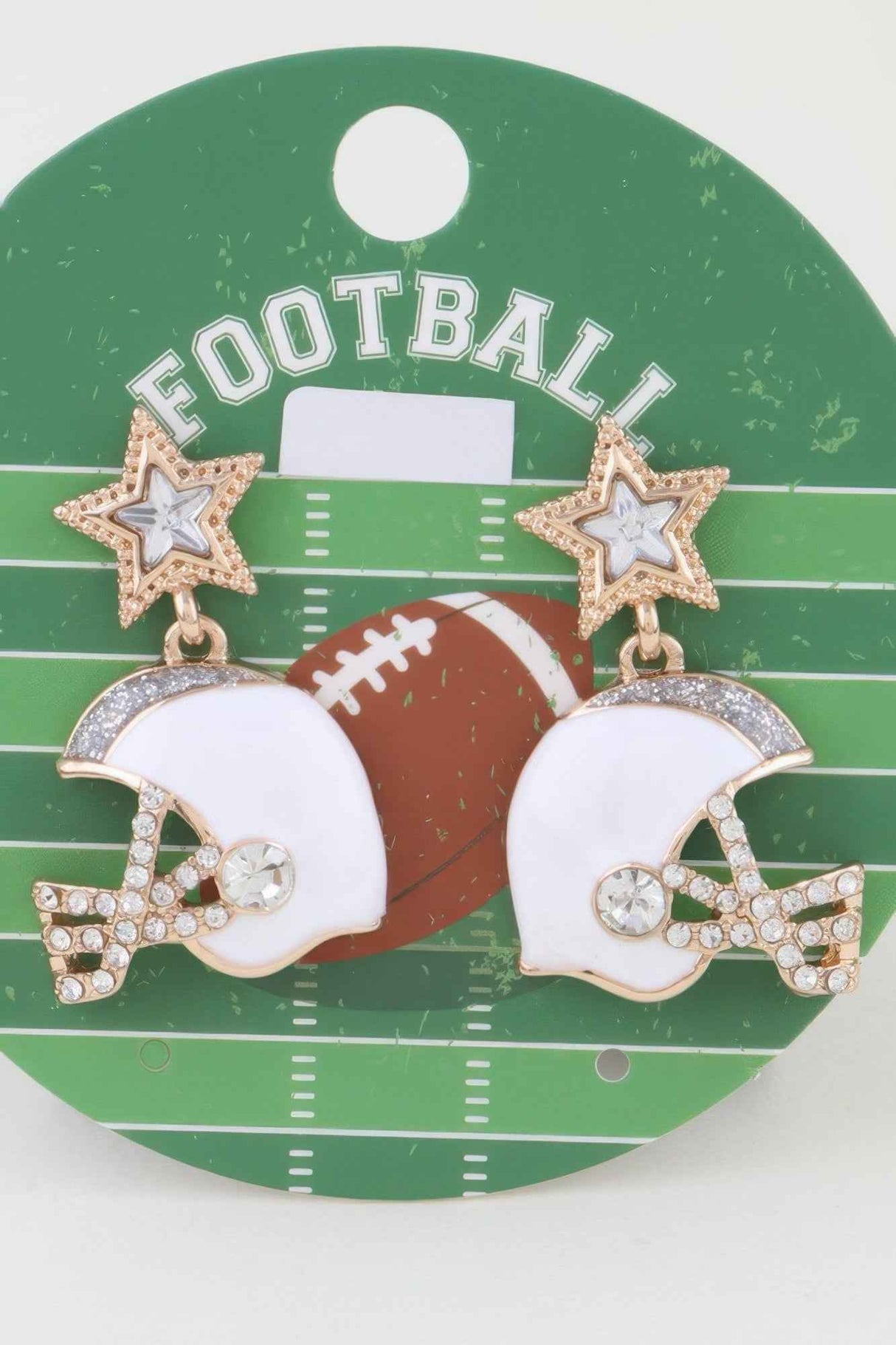 Game Day Glam Helmet Drop Earrings