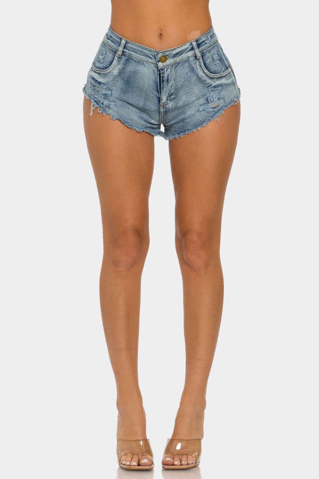 Cut It Out Denim Shorts