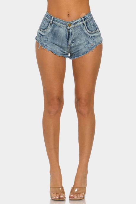 Cut It Out Denim Shorts