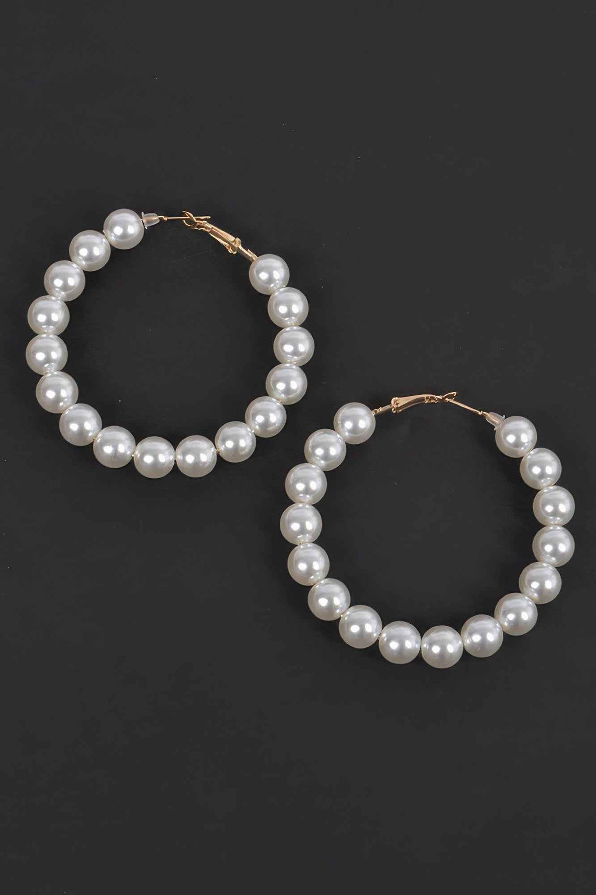 Upside Down Pearl Hoop Earring