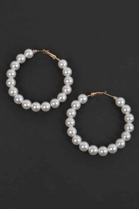 Upside Down Pearl Hoop Earring