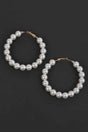 Upside Down Pearl Hoop Earring