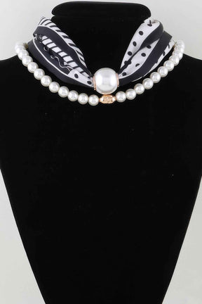Luxury Scarf Beaded Choker Necklace