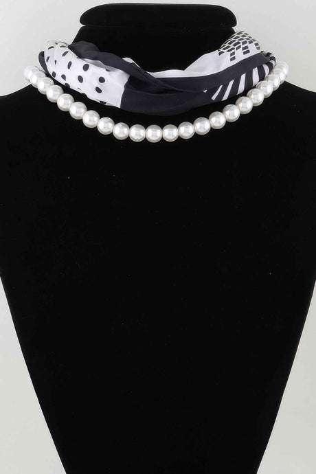 Luxury Scarf Beaded Choker Necklace