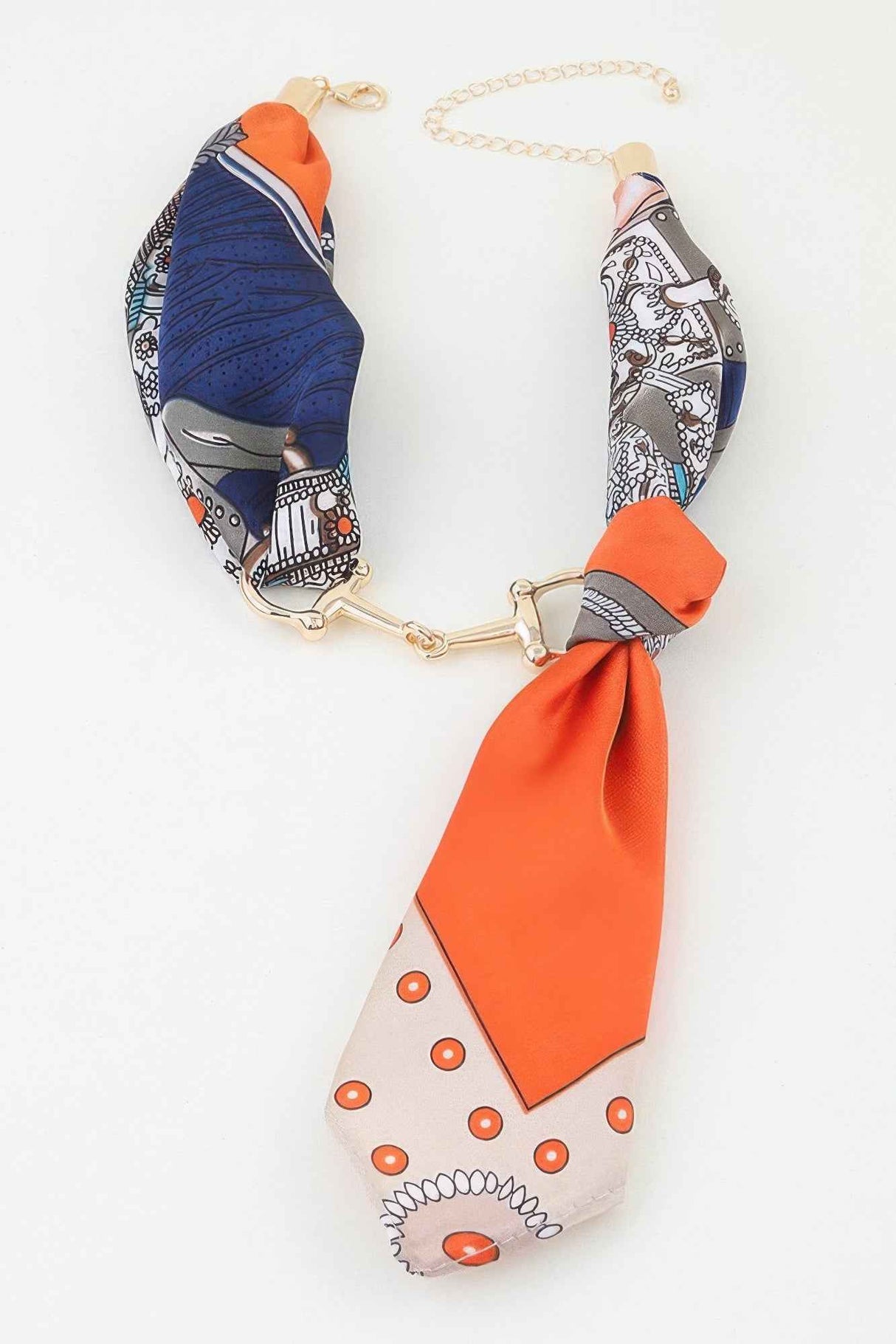 Scarf Wrap Toggle Statement Necklace