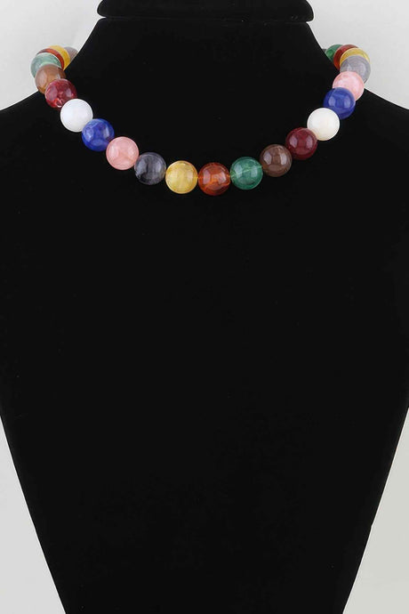 Multicolor Beaded Statement Necklace