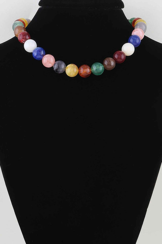 Multicolor Beaded Statement Necklace