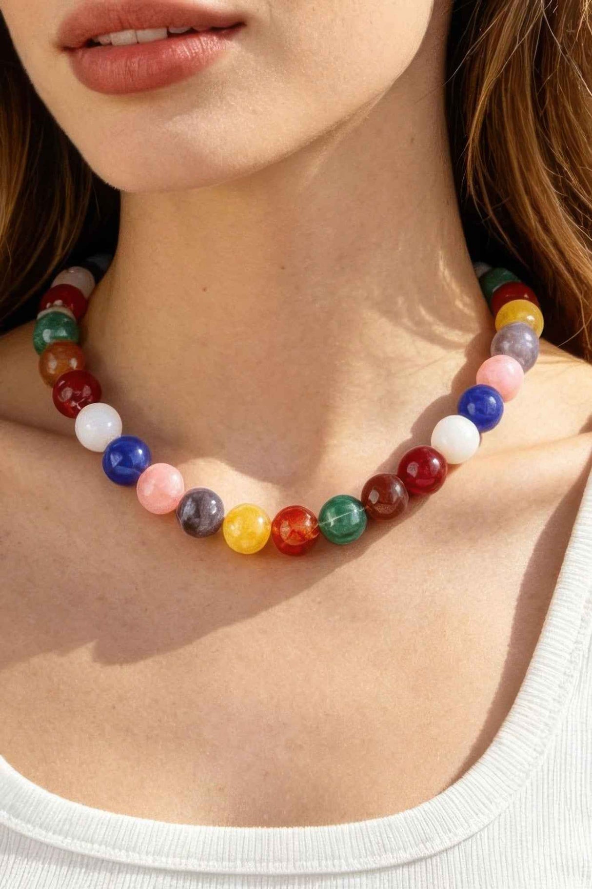 Multicolor Beaded Statement Necklace