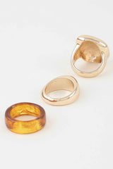 Modern Triple Band Statement Rings Set