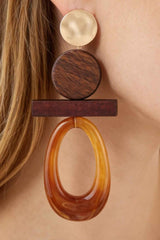 Modern Earth Drop Earrings