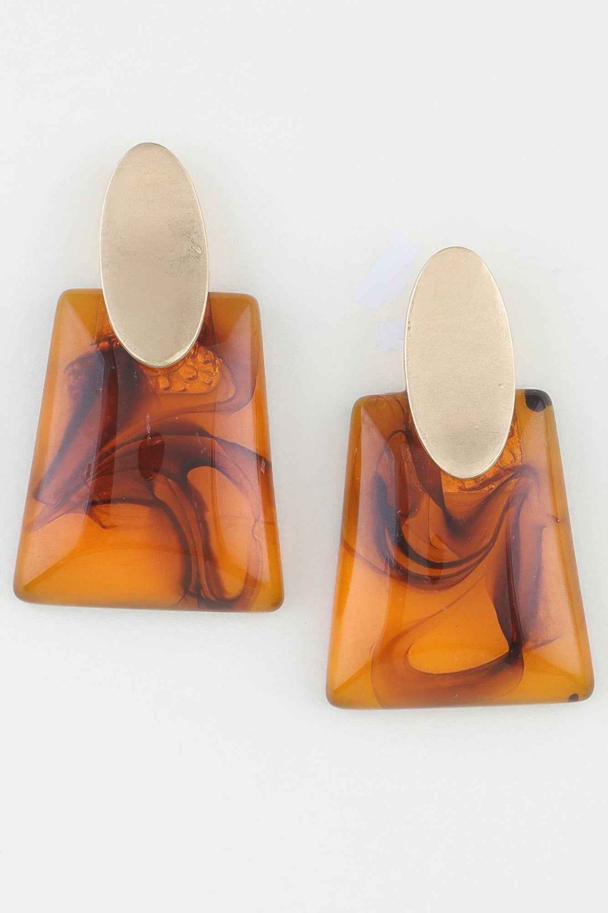 Abstract Marble Stone Fashion Earrings