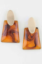 Abstract Marble Stone Fashion Earrings