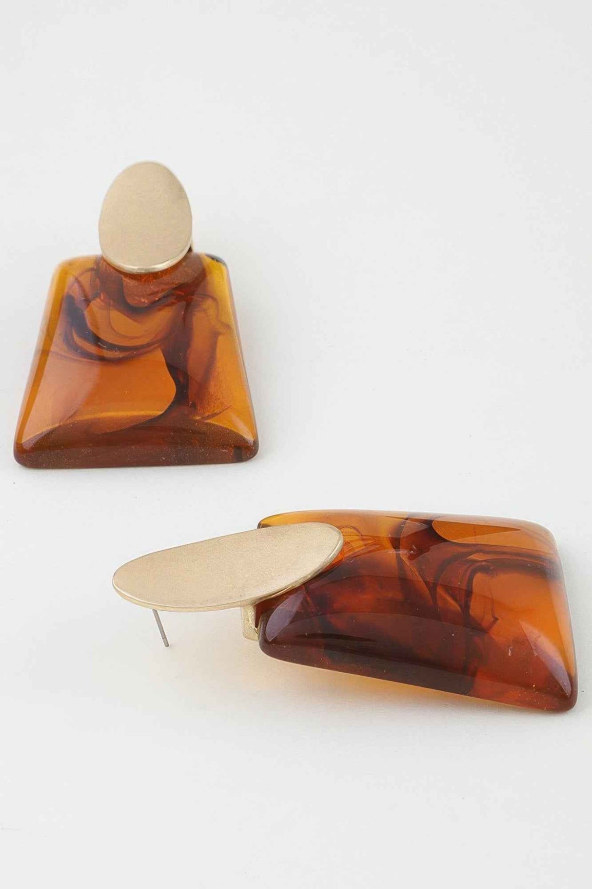 Abstract Marble Stone Fashion Earrings