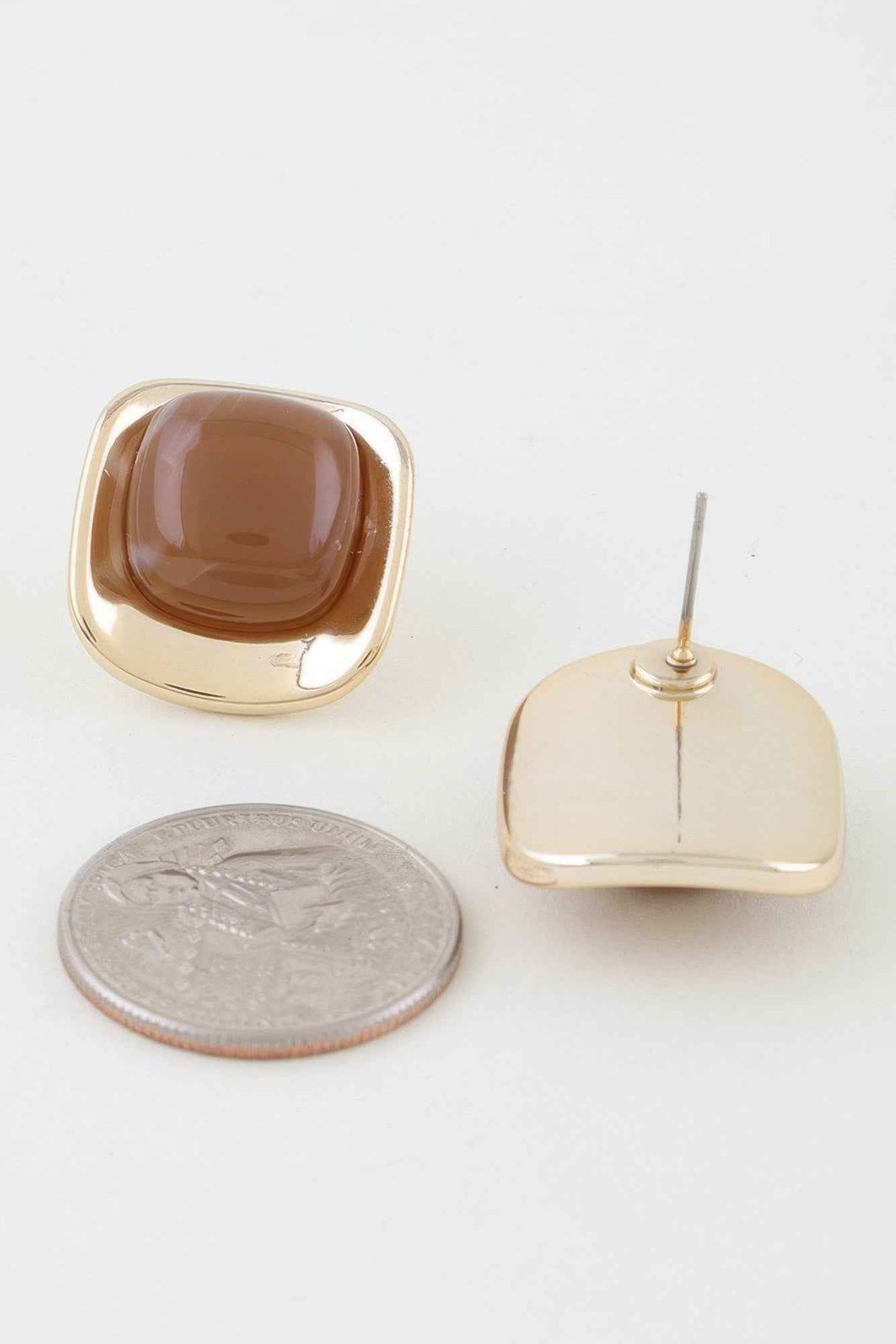 Modern Polished Stone Earrings