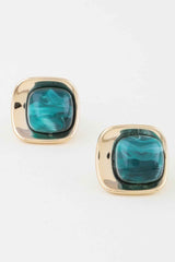 Modern Polished Stone Earrings