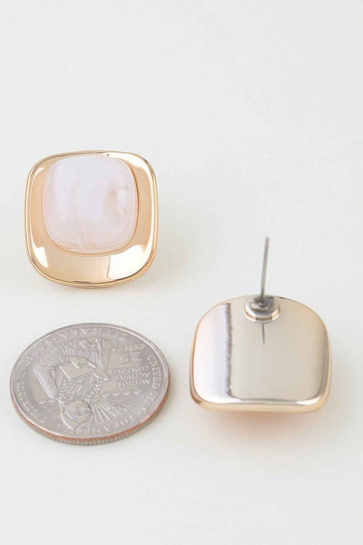 Modern Polished Stone Earrings