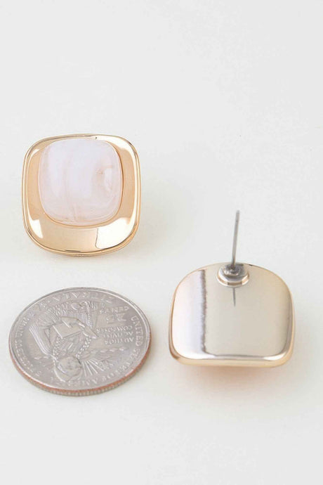 Modern Polished Stone Earrings