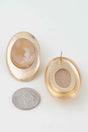 Modern Matte Stone Frame Earrings