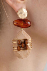 Abstract Historic Pillar Drop Earrings