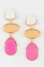 Retro Stone Triple Drop Earrings