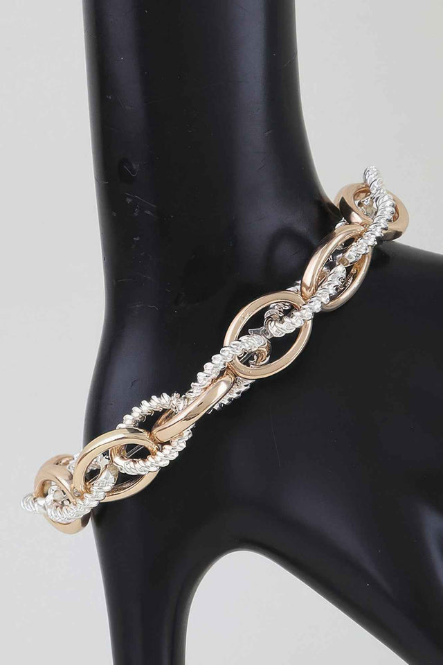 Multi Intertwined Twisted Chain Bracelet