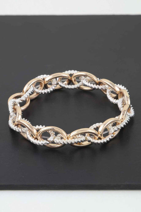 Multi Intertwined Twisted Chain Bracelet